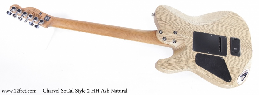 Charvel SoCal Style 2 HH Ash Natural Full Rear View