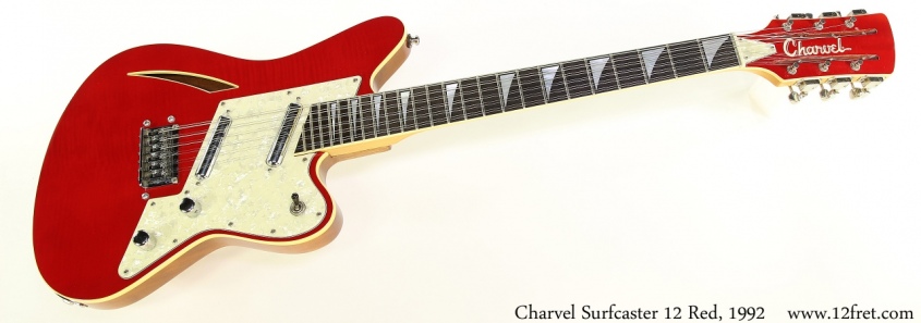 Charvel Surfcaster 12 Red, 1992 Full Front View