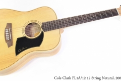 Cole Clark FL1A/12 12 String Natural, 2008 Full Front View