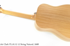 Cole Clark FL1A/12 12 String Natural, 2008 Full Rear View