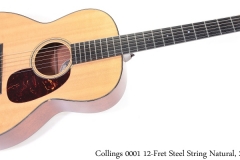 Collings 0001 12-Fret Steel String Natural, 2012 Full Front View