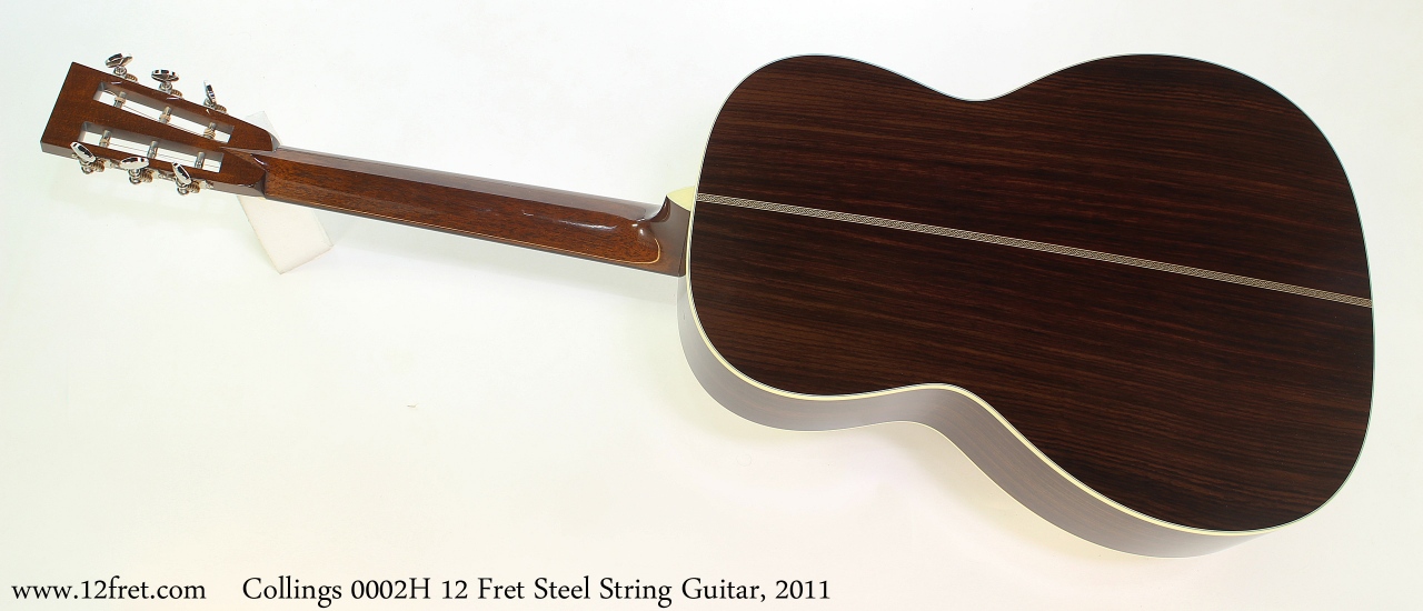 Collings 0002H 12 Fret Steel String Guitar, 2011 Full Rear View