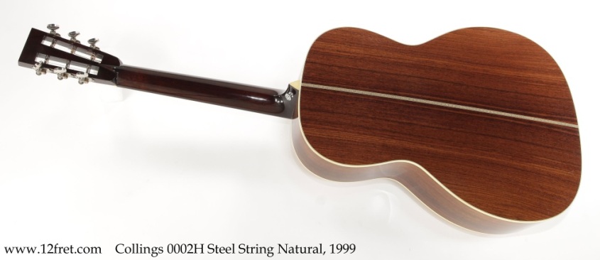 Collings 0002H Steel String Natural, 1999 Full Rear View