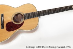 Collings 0002H Steel String Natural, 1999 Full Front View