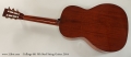 Collings 001 Mh Steel String Guitar, 2014 Full Rear View