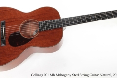 Collings 001 Mh Mahogany Steel String Guitar Natural, 2012 Full Front View