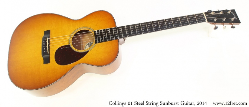 Collings 01 Steel String Sunburst Guitar, 2014 Full Front View