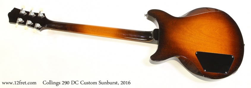 Collings 290 DC Custom Sunburst, 2016 Full Rear View