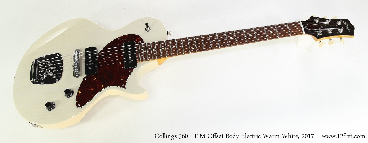 Collings 360 LT M Offset Body Electric Warm White, 2017   Full Front View