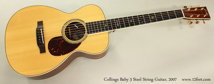 Collings Baby 3 Steel String Guitar, 2007 Full Front VIew