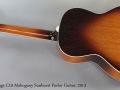 Collings C10 Mahogany Sunburst Parlor Guitar, 2013 Full Rear View