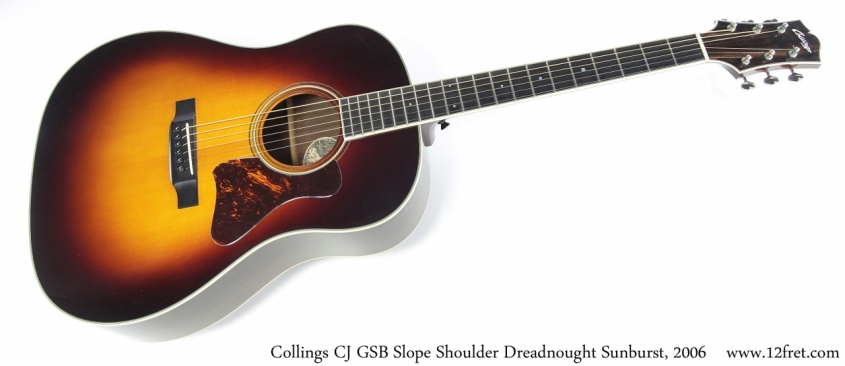 Collings CJ GSB Slope Shoulder Dreadnought Sunburst, 2006 Full Front View