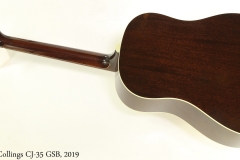 Collings CJ-35 GSB, 2019 Full Rear View