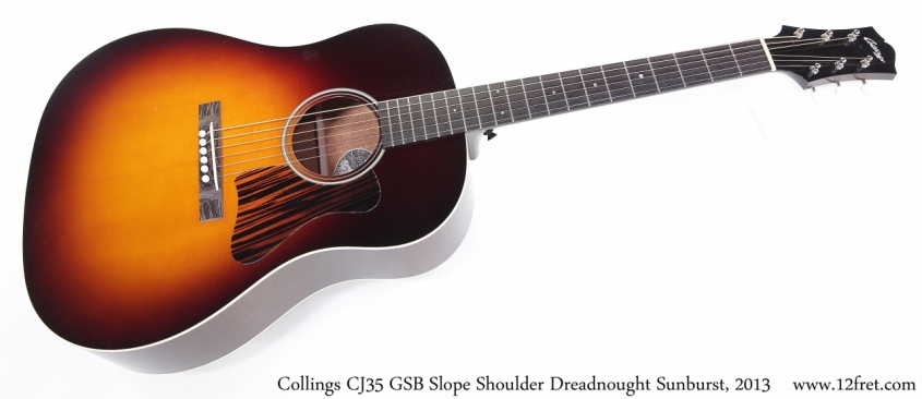 Collings CJ35 GSB Slope Shoulder Dreadnought Sunburst, 2013 Full Front View