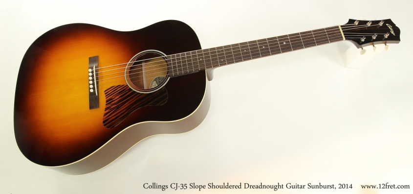 Collings CJ-35 Slope Shouldered Dreadnought Guitar Sunburst, 2014  Full Front View