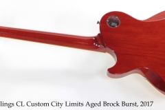 Collings CL Custom City Limits Aged Brock Burst, 2017 Full Rear View