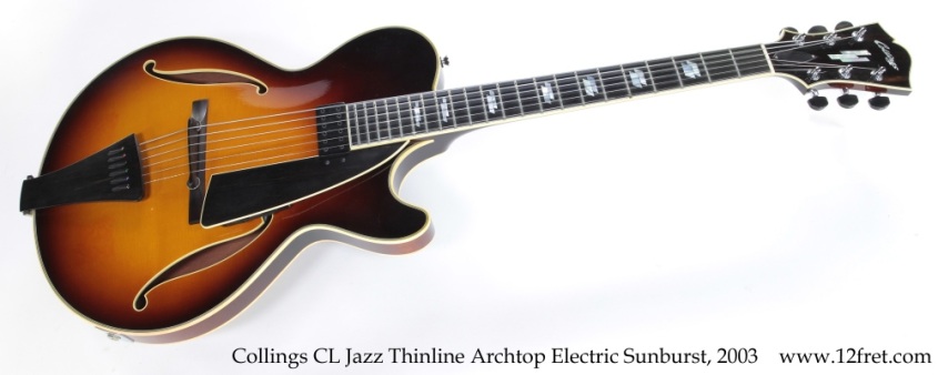 Collings CL Jazz Thinline Archtop Electric Sunburst, 2004 Full Front View