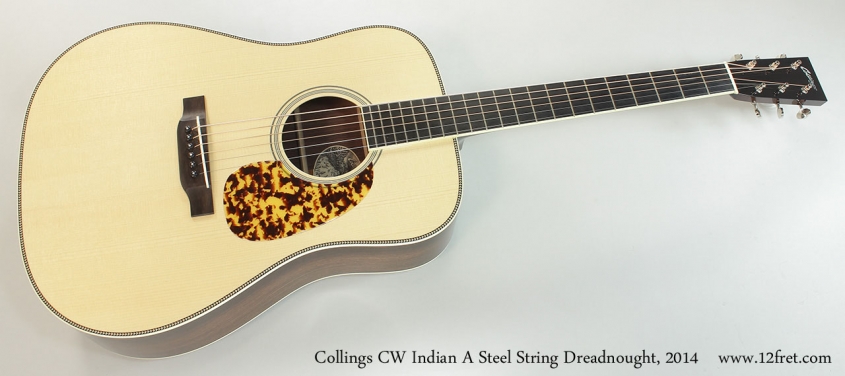 Collings CW Indian A Steel String Dreadnought, 2014 Full Front View