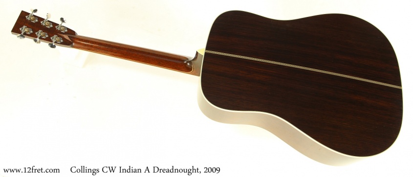 Collings CW Indian A Dreadnought, 2009 Full Rear View