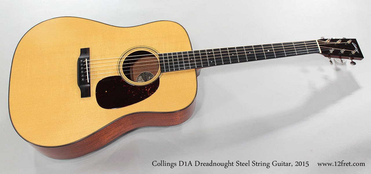 Collings D1A Dreadnought Steel String Guitar, 2015 Full Front View