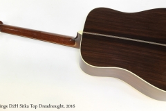 Collings D2H Sitka Top Dreadnought, 2016   Full Rear VIew