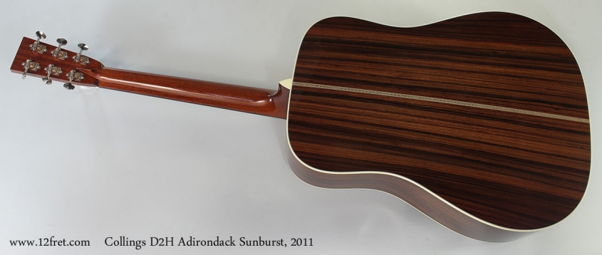 Collings D2H Adirondack Sunburst, 2011 Full Rear View