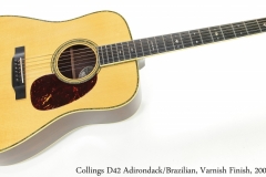 Collings D42 Adirondack/Brazilian, Varnish Finish, 2008 Full Front View