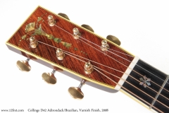 Collings D42 Adirondack/Brazilian, Varnish Finish, 2008 Head Front View