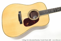 Collings D42 Adirondack/Brazilian, Varnish Finish, 2008 Top View