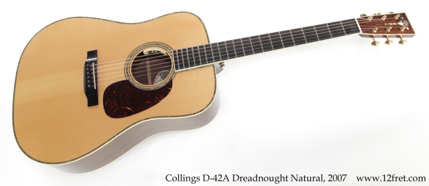 Collings D-42A Dreadnought Natural, 2007 Full Front View