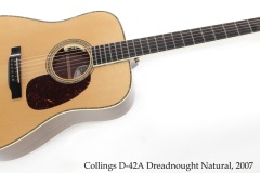 Collings D-42A Dreadnought Natural, 2007 Full Front View