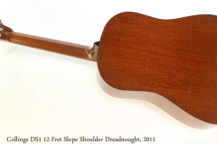 Collings DS1 12 Fret Slope Shoulder Dreadnought, 2011 Full Rear View