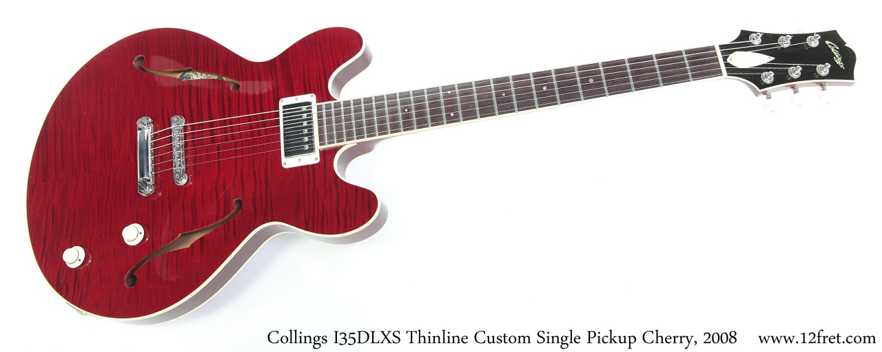 Collings I35DLXS Thinline Custom Single Pickup Cherry, 2008 Full Front View