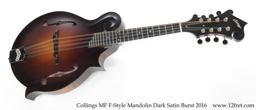 Collings MF F-Style Mandolin Dark Satin Burst 2016 Full Front View