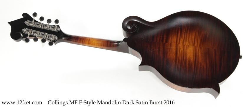 Collings MF F-Style Mandolin Dark Satin Burst 2016 Full Rear View