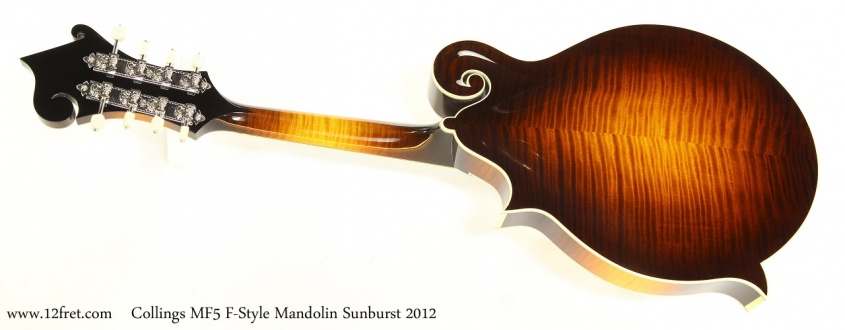 Collings MF5 F-Style Mandolin Sunburst 2012   Full Rear View