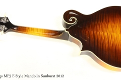 Collings MF5 F-Style Mandolin Sunburst 2012   Full Rear View