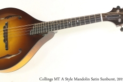 Collings MT A Style Mandolin Satin Sunburst, 2019 Full Front View