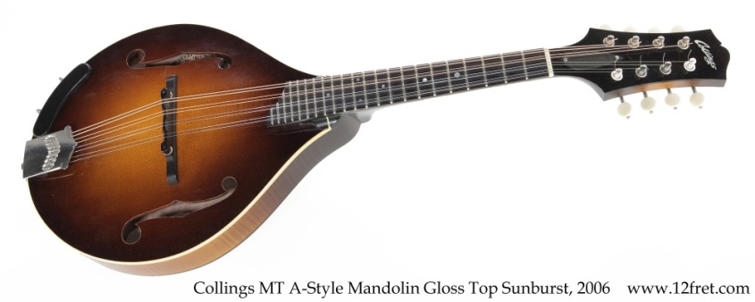 Collings MT A-Style Mandolin Gloss Top Sunburst, 2006 Full Front View