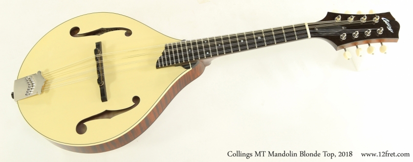 Collings MT Mandolin Blonde Top, 2018  Full Front View