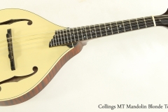Collings MT Mandolin Blonde Top, 2018  Full Front View