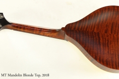 Collings MT Mandolin Blonde Top, 2018  Full Rear View