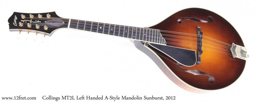 Collings MT2L Left Handed A-Style Mandolin Sunburst, 2012 Full Front View