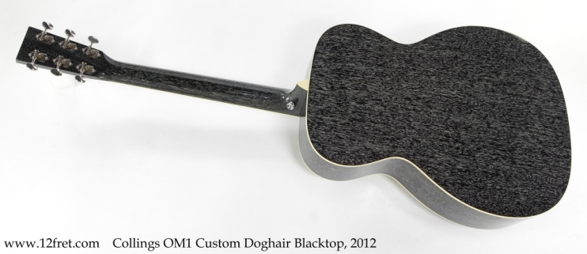 Collings OM1 Custom Doghair Blacktop, 2012 Full Rear View