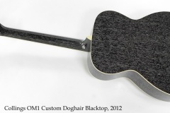 Collings OM1 Custom Doghair Blacktop, 2012 Full Rear View