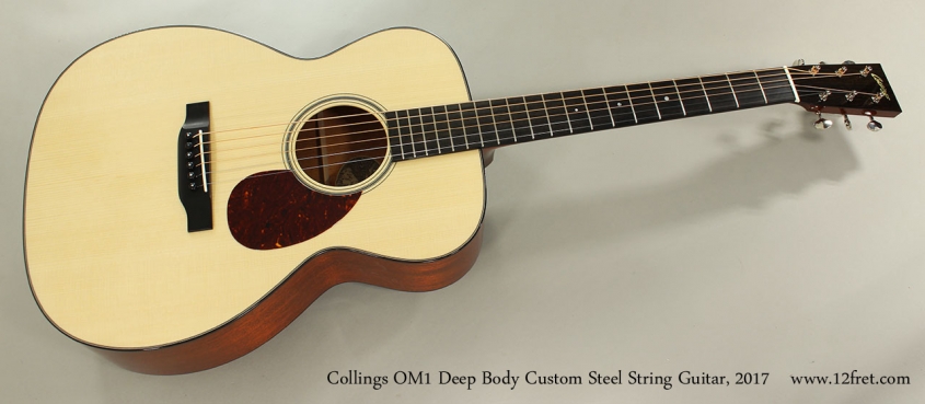Collings OM1 Deep Body Custom Steel String Guitar, 2017 Full Front View