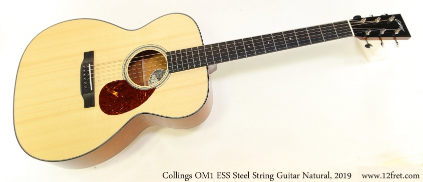 Collings OM1 ESS Steel String Guitar Natural, 2019 Full Front View