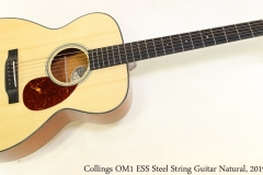 Collings OM1 ESS Steel String Guitar Natural, 2019 Full Front View