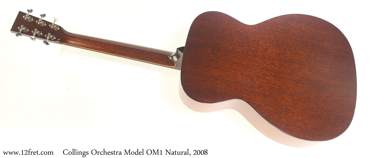 Collings Orchestra Model OM1 Natural, 2008 Full Rear View