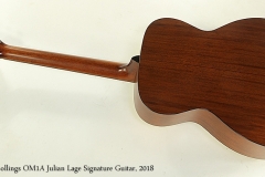 Collings OM1A Julian Lage Signature Guitar, 2018 Full Rear View